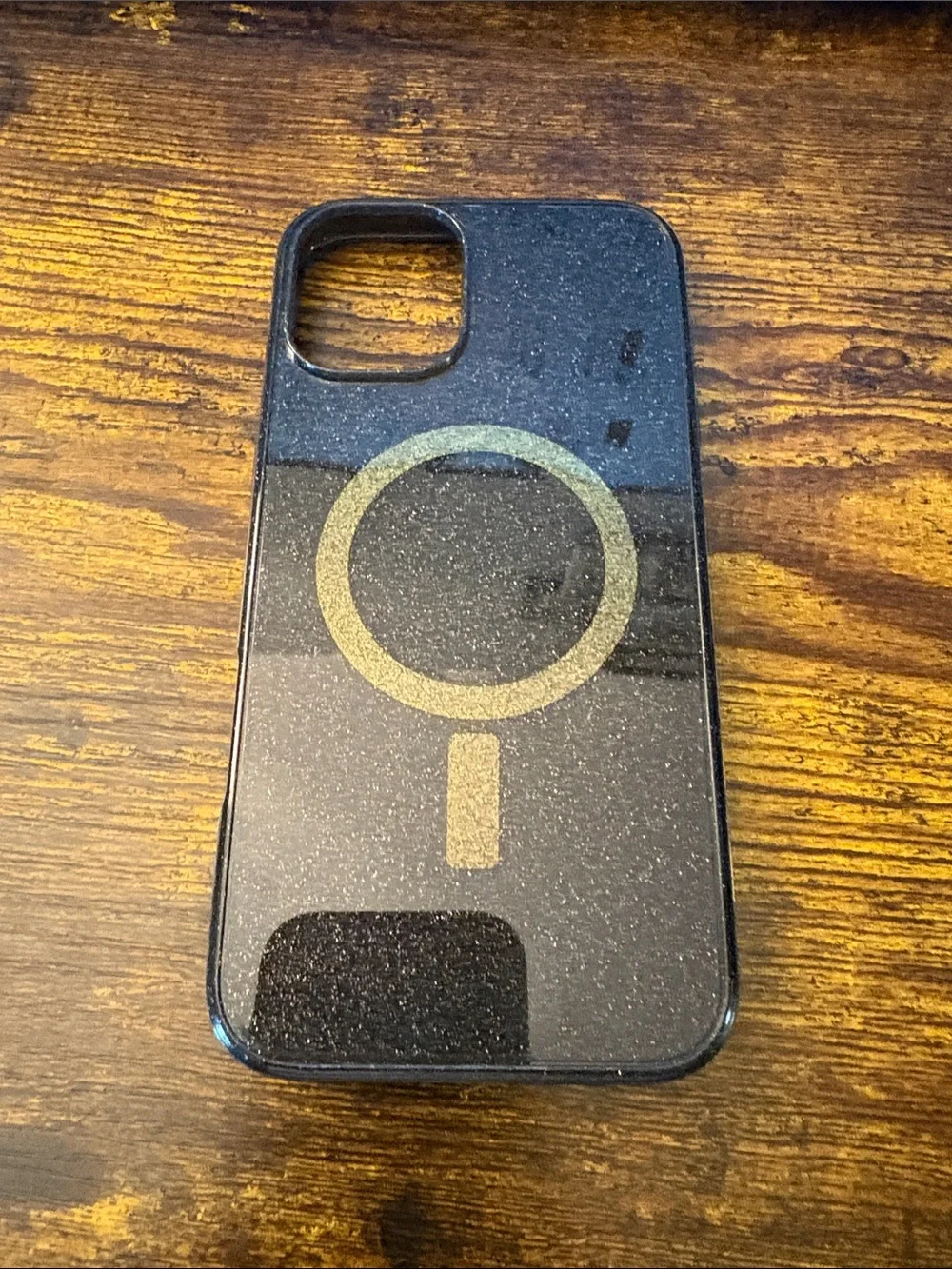 Black Glitter MagSafe-Compatible Phone Case